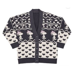 Peanuts Snoopy Button Cardigan